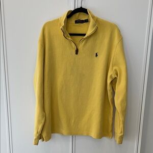 Polo by Ralph Lauren Men's Zip-Up Yellow Sweater